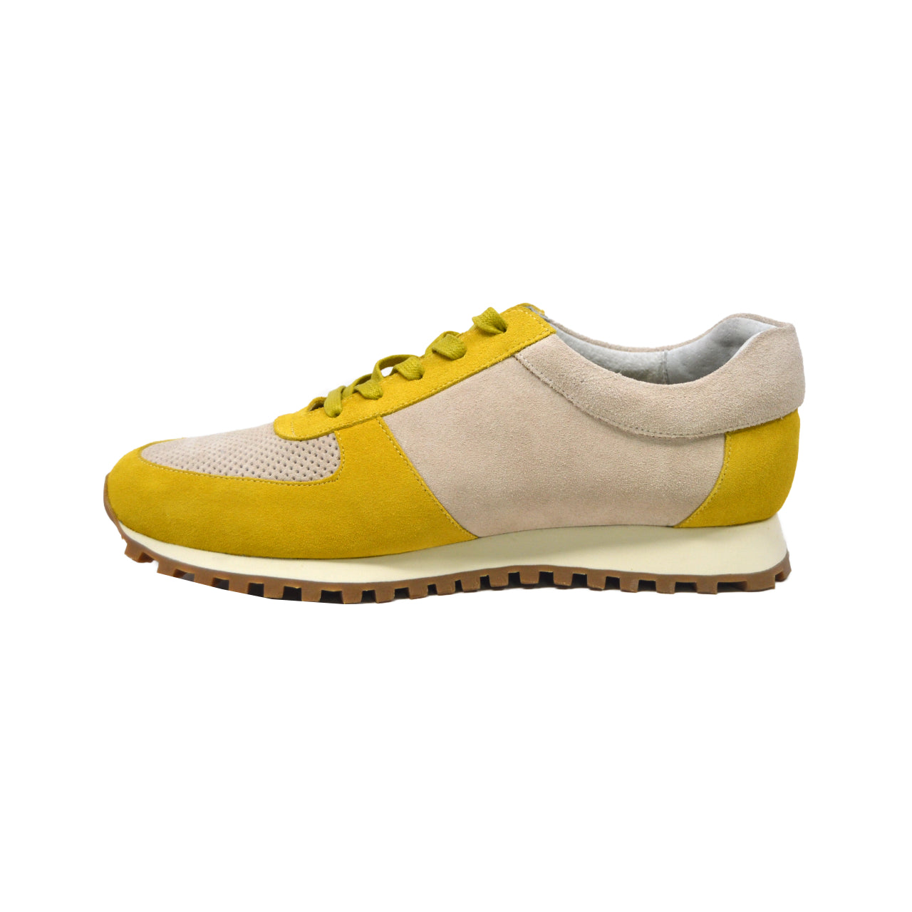 British Walkers Surrey Men's Yellow and Bone Low Top Sneakers view 5