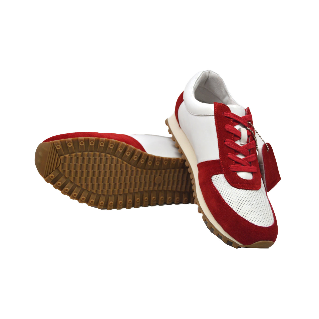 British Walkers Surrey Men's Red and White Low Top Sneakers view 8