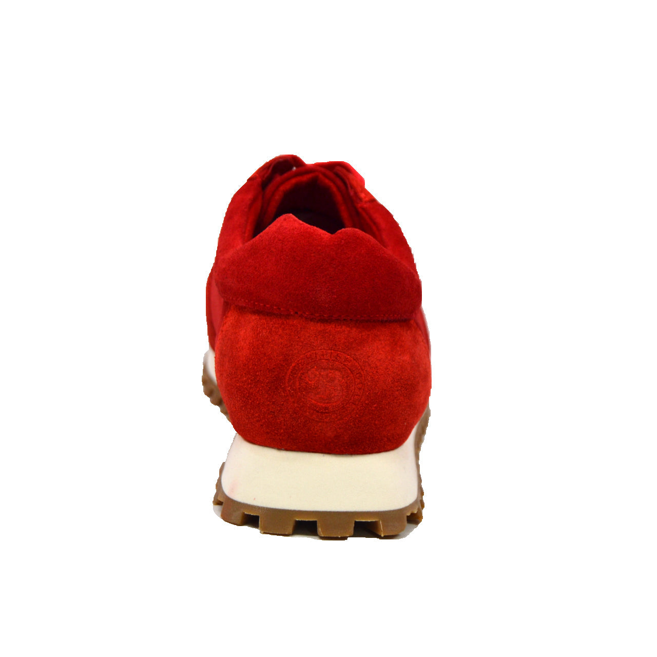 British Walkers Surrey Men's Red Suede Low Top Sneakers view 3