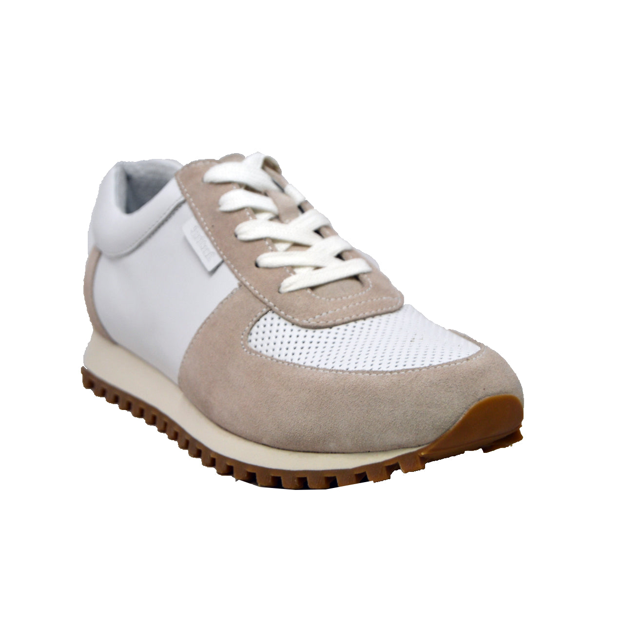 British Walkers Surrey Men's Bone and White Low Top Sneakers view 2