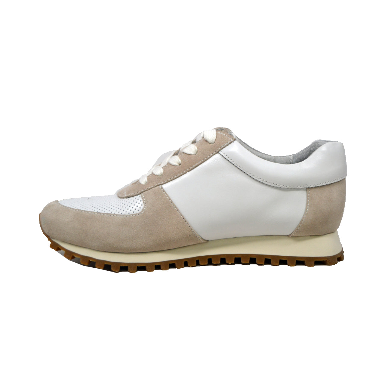 British Walkers Surrey Men's Bone and White Low Top Sneakers view 3