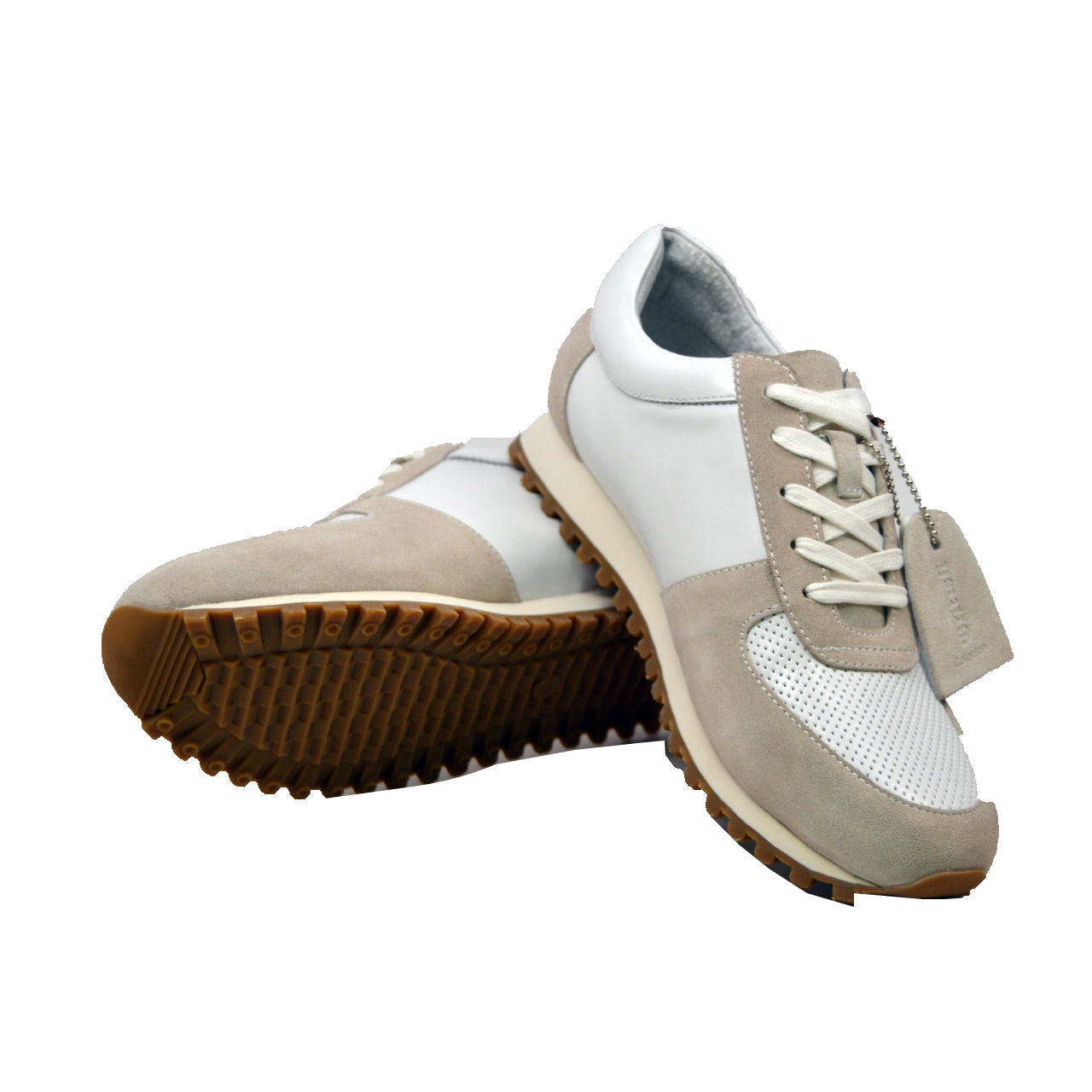 British Walkers Surrey Men's Bone and White Low Top Sneakers view 7