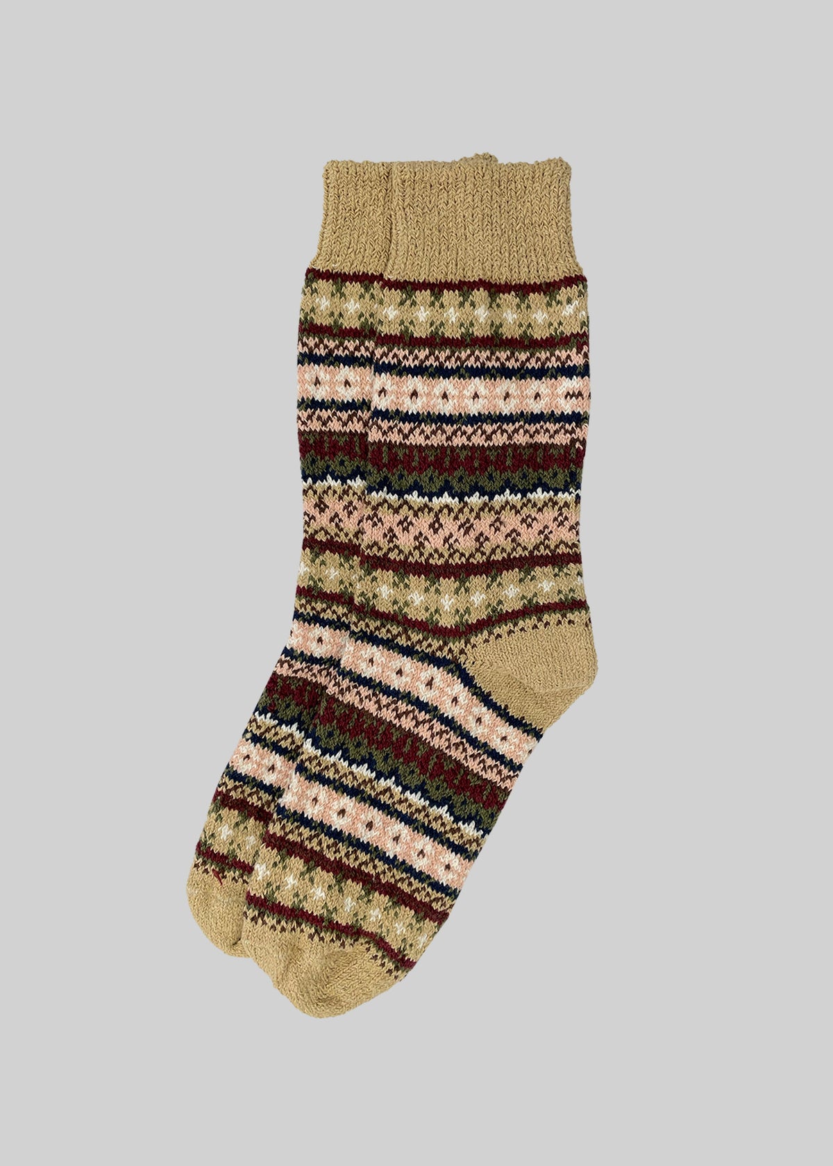 Cotton Fair Isle Sock