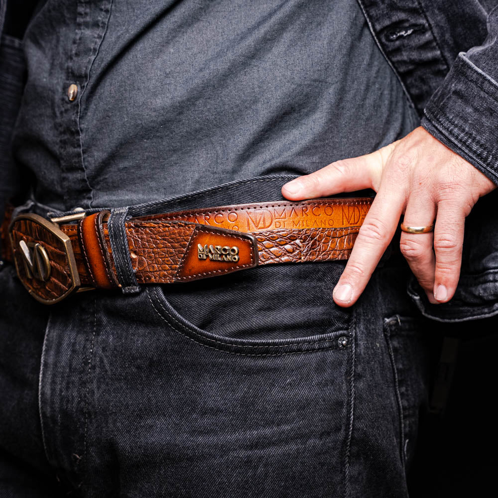 Marco Di Milano Texas Belt Aged Maple – product view 10