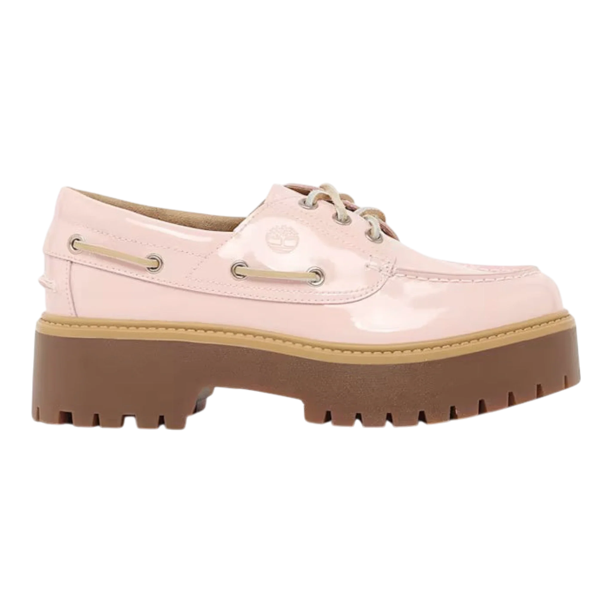 TIMBERLAND STONE STREET BOAT SHOE WOMEN PINK PATENT LEATHER