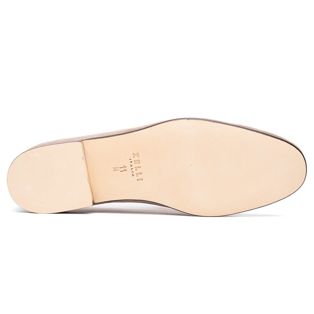 Zelli Italia Men's 16-672-TPE Tippa Suede & Calfskin Penny Loafers Taupe