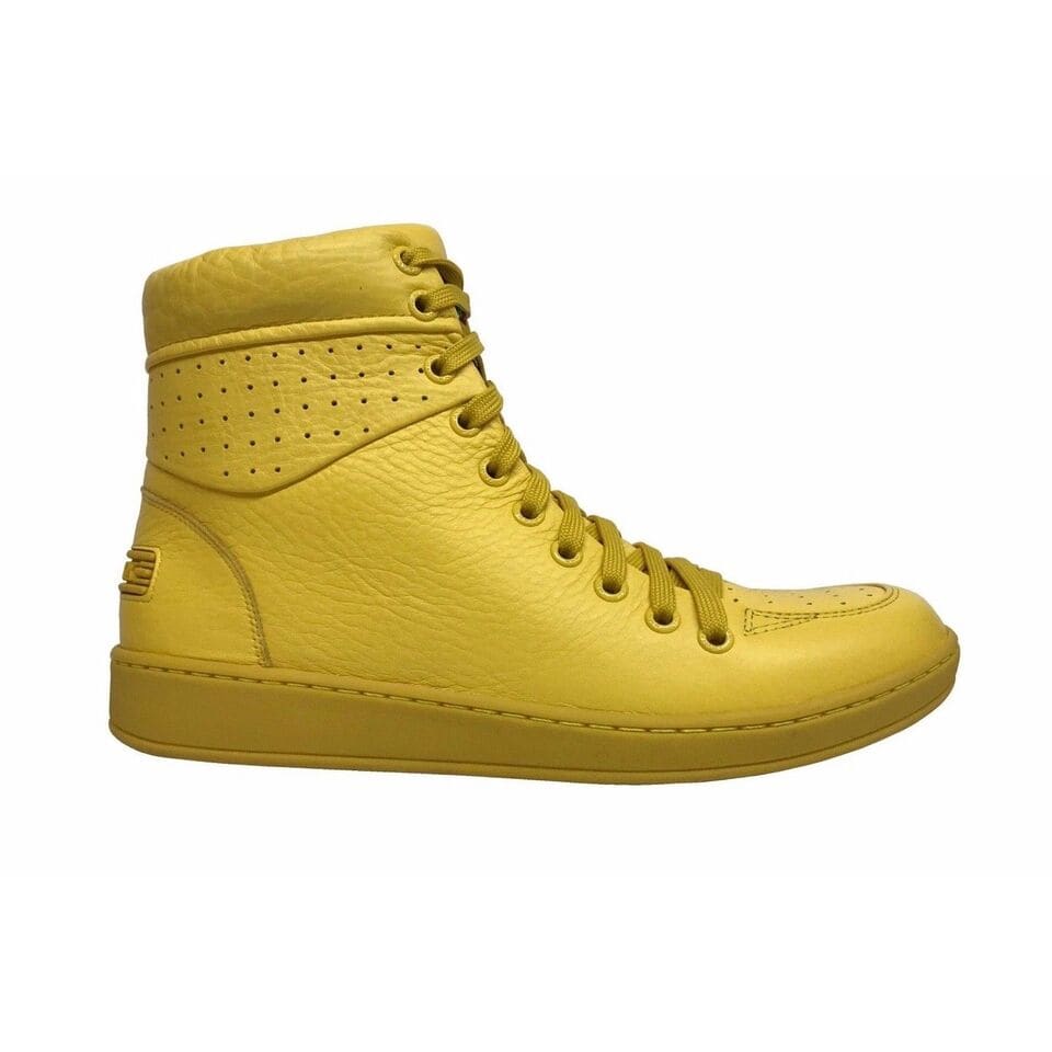 Travel Fox 900 Men's Yellow Leather High Top Sneakers 916101 111