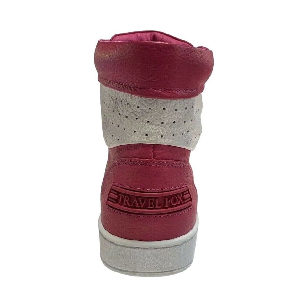Travel Fox 900 Series Men's Fuchsia and White Leather High Top Sneakers 916101 142