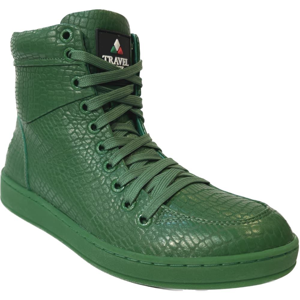 Travel Fox 900 Series Men's Green Leather High Top Sneakers 916101 068