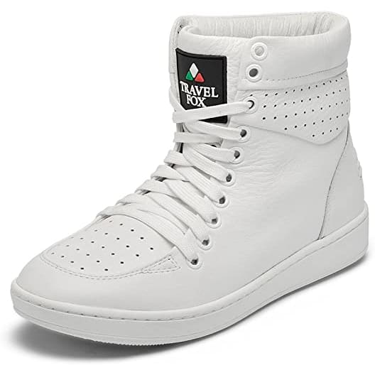 Travel Fox 900 Series Men's White Nappa Leather High Top Sneakers 916101107