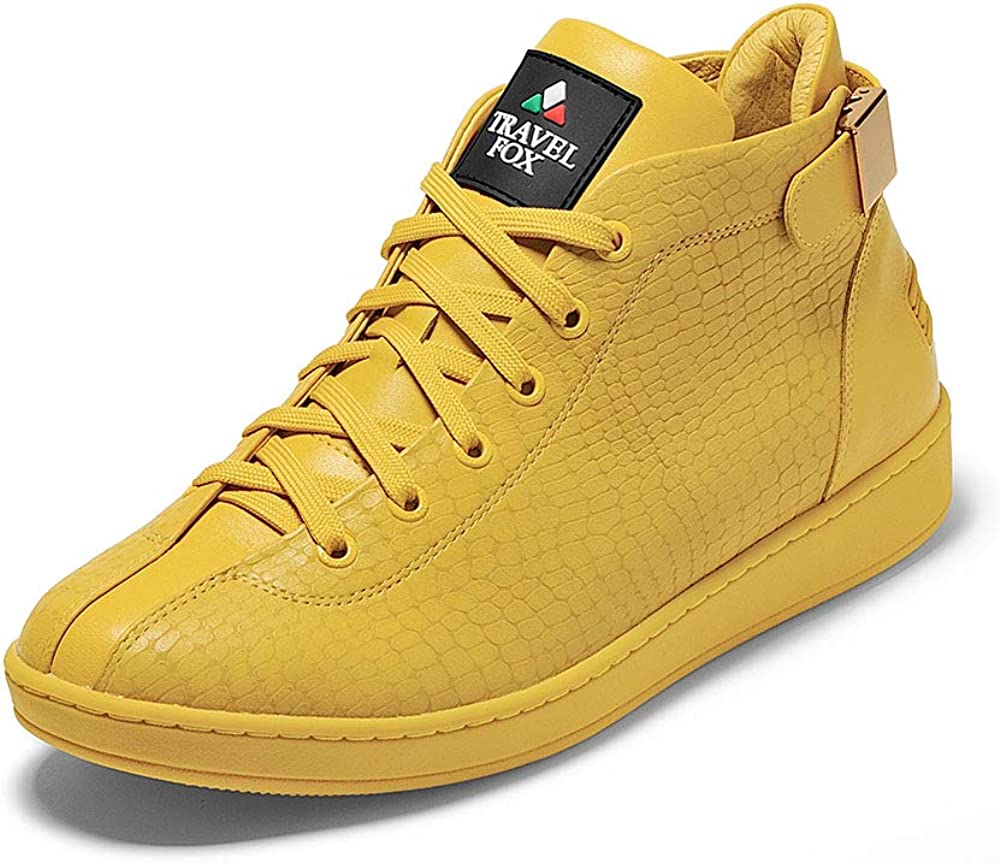 Travel Fox Spider Mid Top Men's Yellow Leather 915601 011
