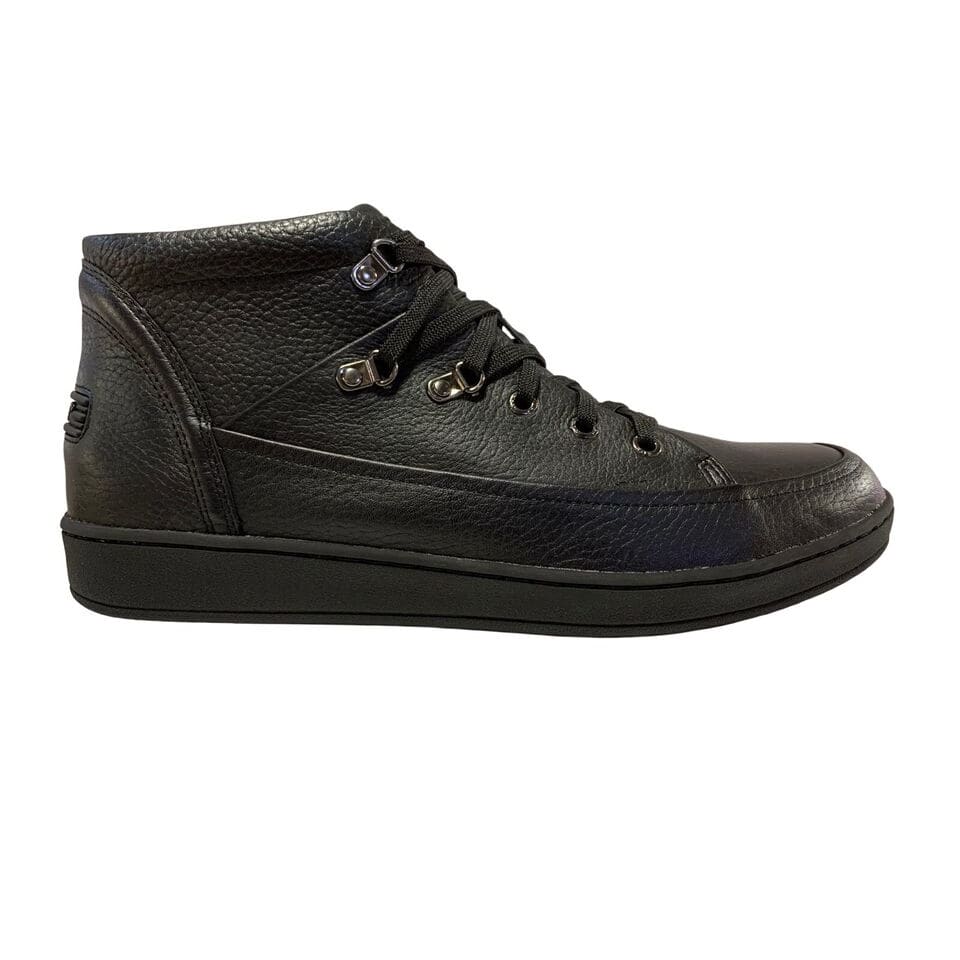 Travel Fox Cancun Men's Black Nappa Leather Mid Top Sneakers 916103101