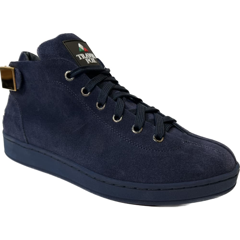 Travel Fox Malibu Men's Navy Blue Suede Mid Top Sneakers 915601 247