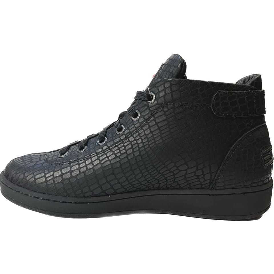 Travel Fox Malibu Nappa Men's Black Leather High Top Sneakers 915601 085
