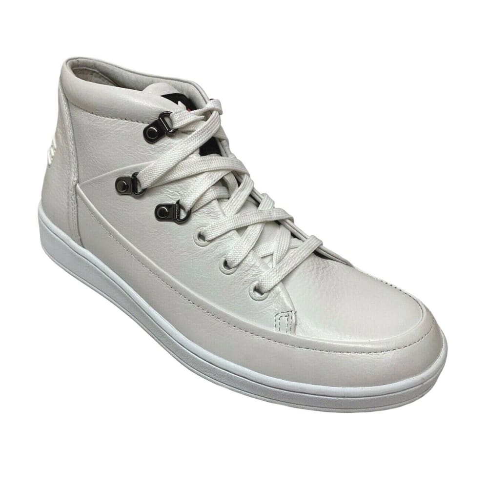 Travel Fox Men's White Nappa Leather High Top Sneakers 916103 107