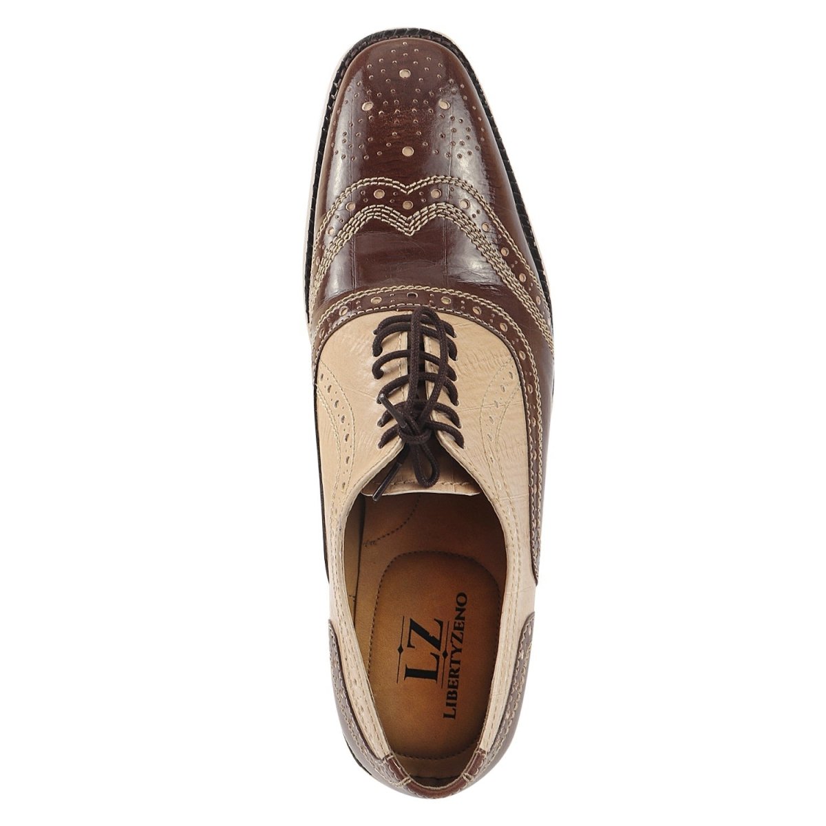 Liberty Zeno Tremont Genuine Leather Oxford Style Brogue Dress Shoes
