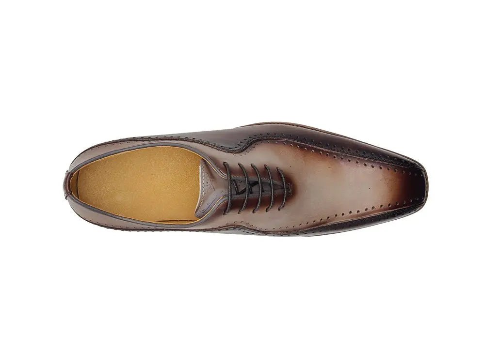 Carrucci Shoes Two Tone Hand Burnished Brogue Oxford Calfskin KS55005T
