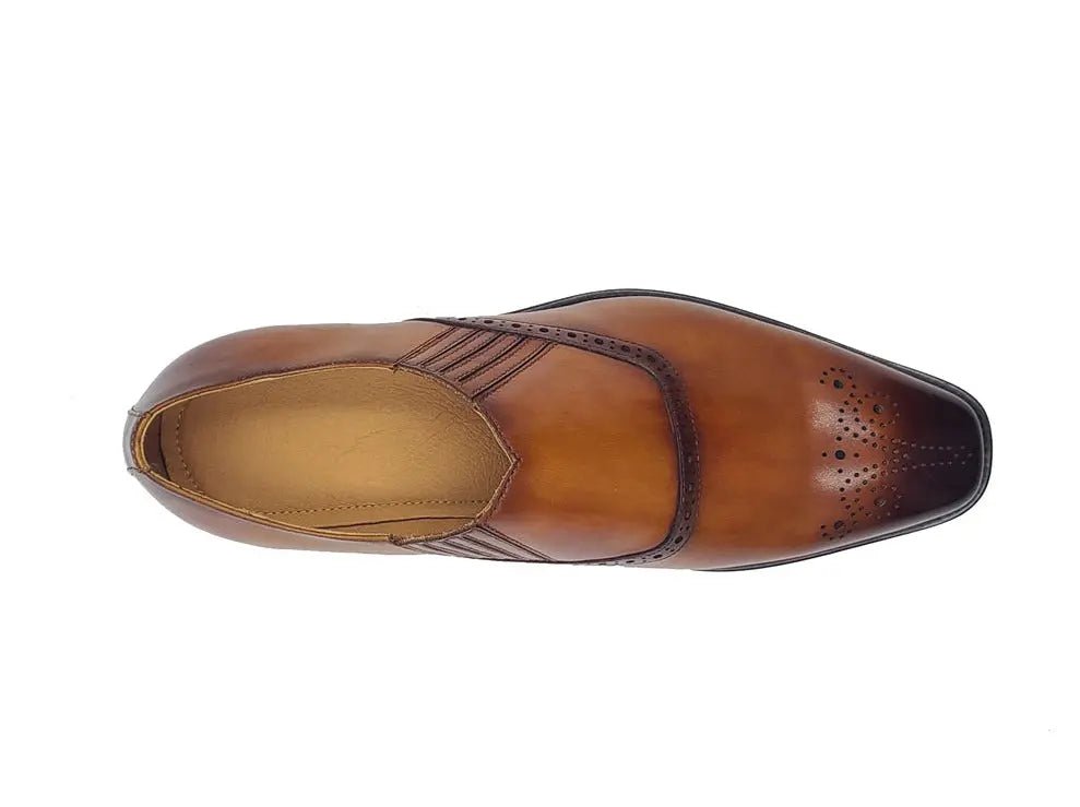 Carrucci Shoes Unknown Brand Medallion Slip On Loafer Calfskin KS50926