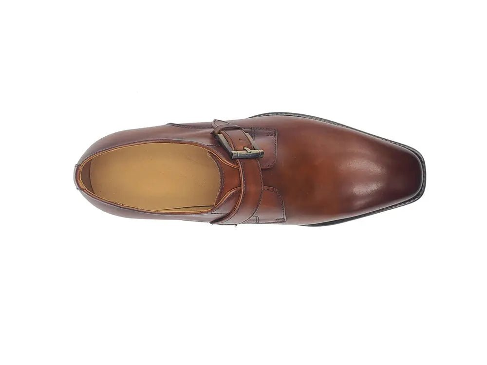 Carrucci Shoes Versatile Fashion Single Monk Strap Loafer Calf Leather KS50912