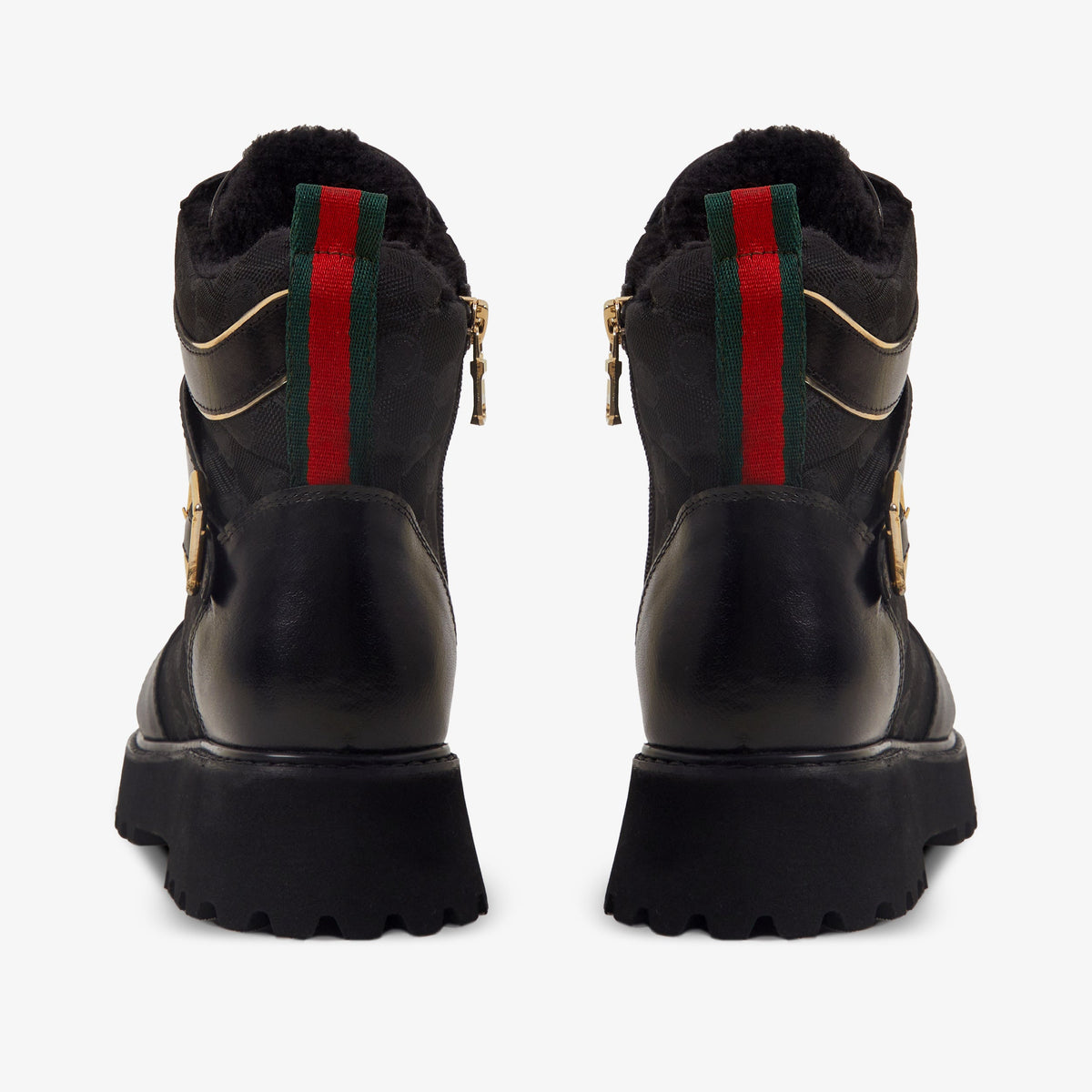 Vinci Leather The Boston Black Leather Lace-Up Ankle Women Boot With a Side Zipper – product view 2