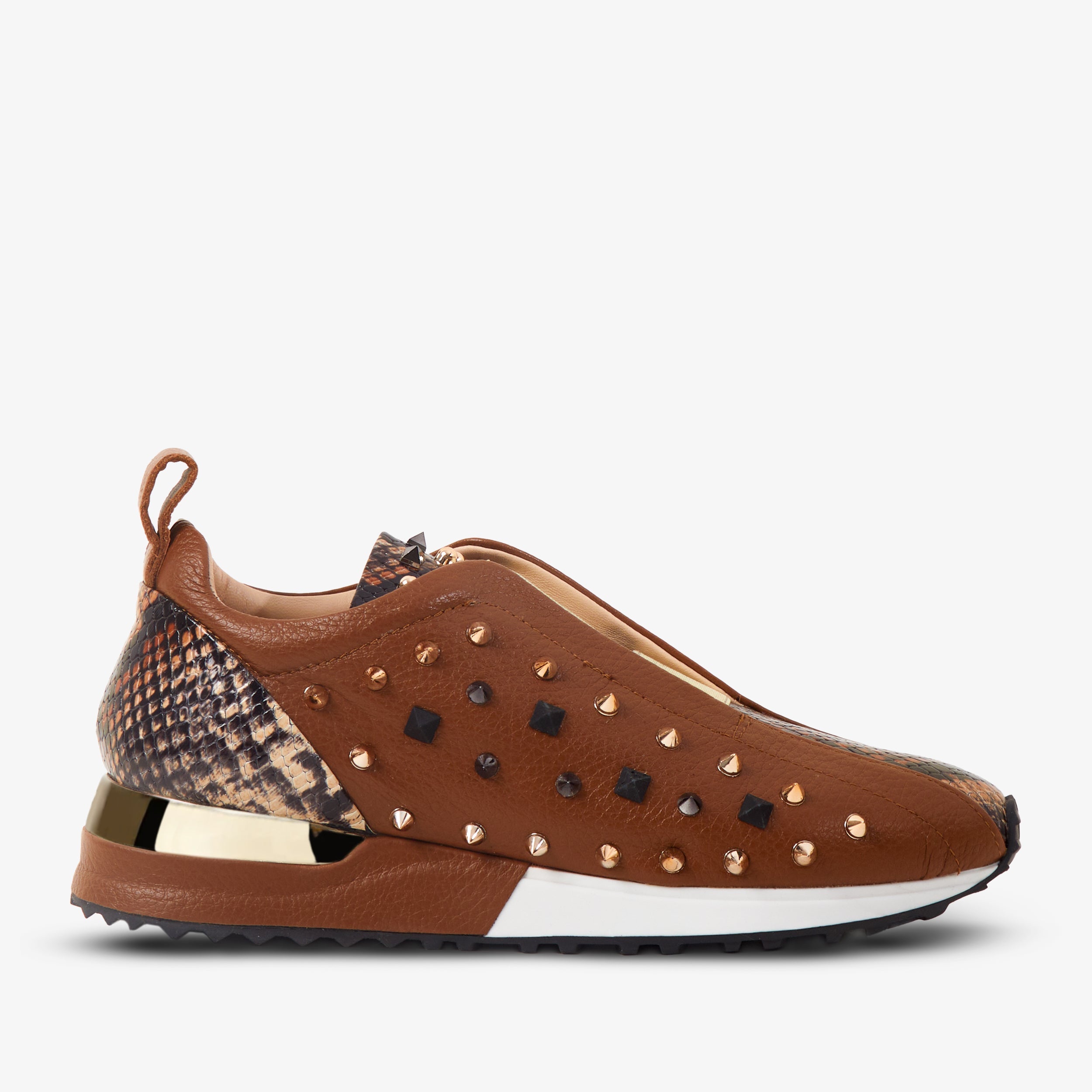 The Infanta Tan Spike Leather Women Sneaker Limited Edition