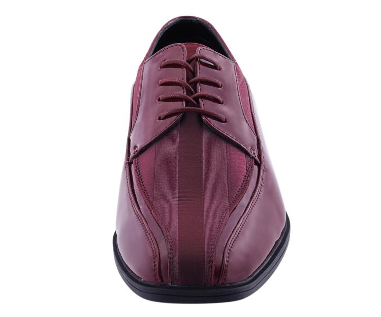 Viotti 179 Burgundy Men’s Patent Leather Derby Shoes