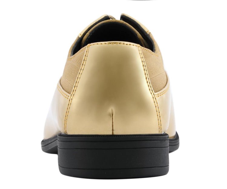 Viotti 179 Gold Men’s Patent Leather Derby Shoes