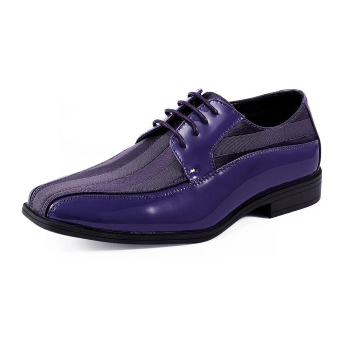 Viotti 179 men's purple lace-up dress shoe, three-quarter view