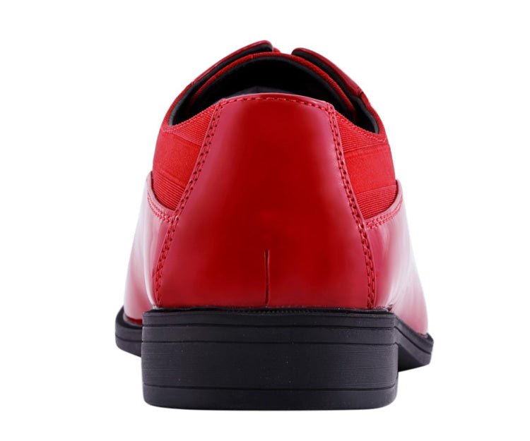 Viotti Crimson Elegance Men's Patent Leather Dress Shoes