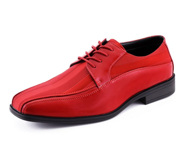 Viotti Crimson Elegance Men's Patent Leather Dress Shoes