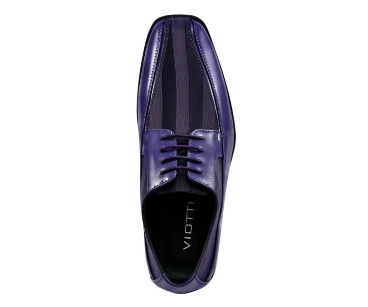 Viotti Purple Patent Leather Derby Shoes Men’s 179 Purple