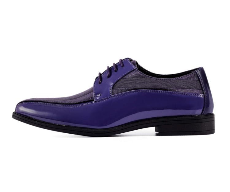 Viotti Purple Patent Leather Derby Shoes Men’s 179 Purple
