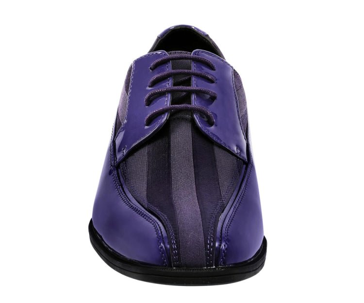 Viotti Purple Patent Leather Derby Shoes Men’s 179 Purple