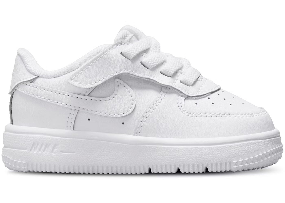 Nike Force 1 Low EasyOn Toddlers' (TD) Sneakers — White/White Leather Low-Top