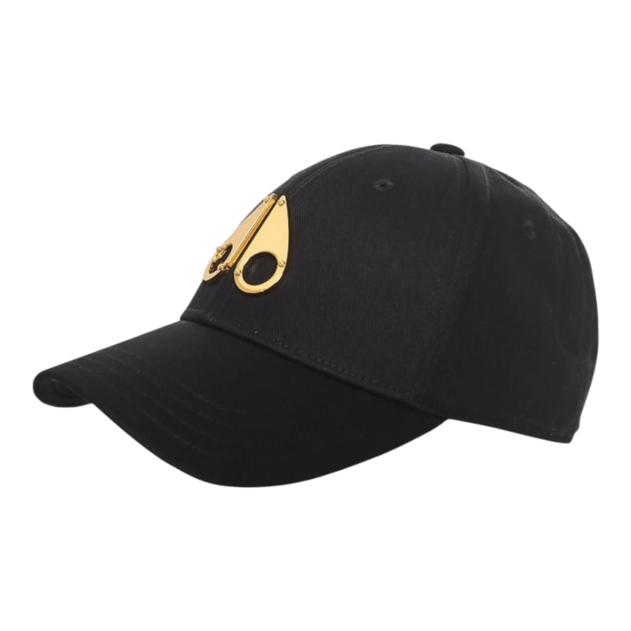 Moose Knuckles Logo Icon Adjustable Strapback Hat — Black/Gold Adjustable Cap