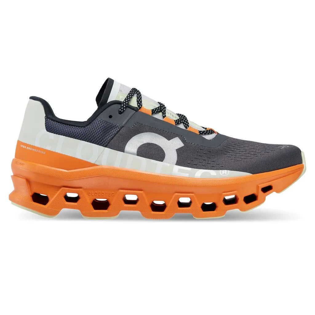 On Cloudmonster Men's Running Shoes — Eclipse/Turmeric