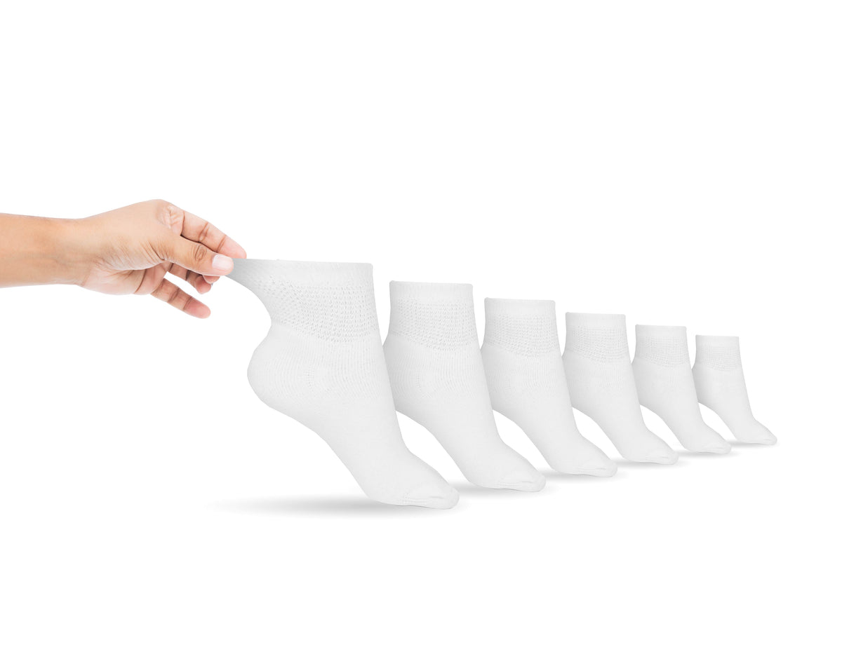 Men's Cotton Diabetic Ankle Socks (6 Pair) – product view 1