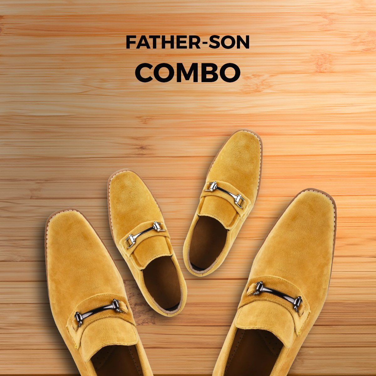 Liberty Zeno Welkar and Rachal Father Son Yellow Combination Shoes