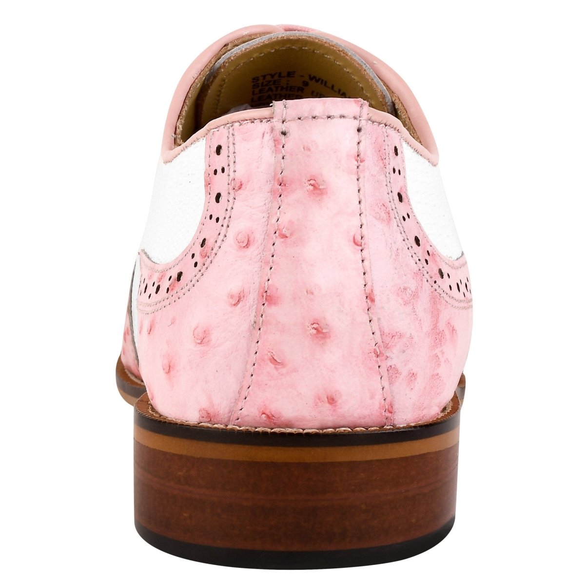 Liberty Zeno William Genuine Leather Two Tonned LizardOstrich Print Oxford Shoes