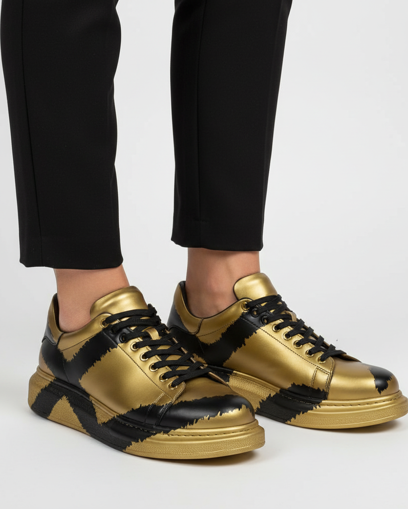 Apollo Moda Women's Lisbon Gold & Black – product view 2