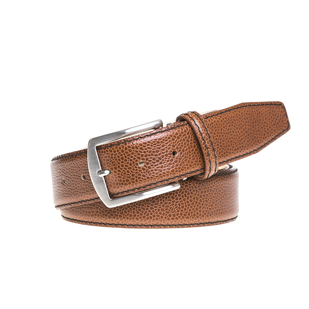 Cognac French Pebble Grain Belt