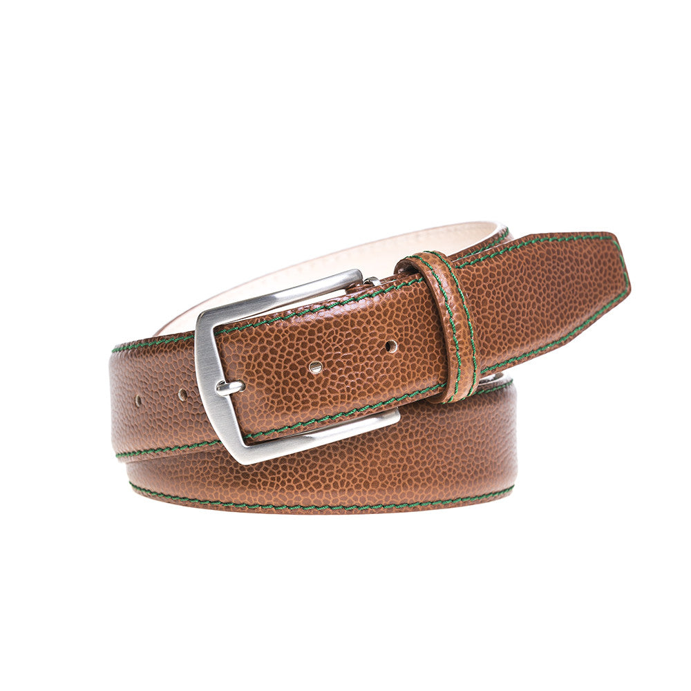 Cognac French Pebble Grain Belt