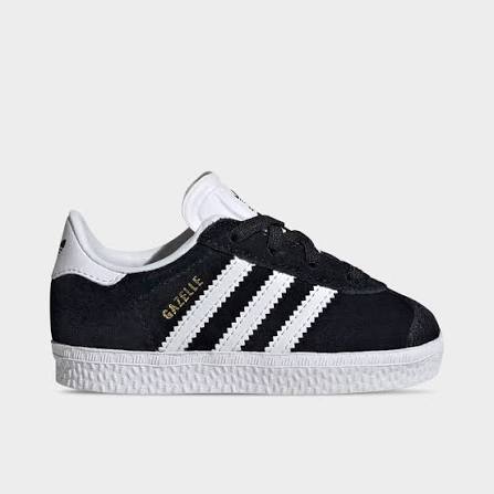 adidas Originals Gazelle I Toddlers' (TD) Sneakers — Black/White Suede Low-Top