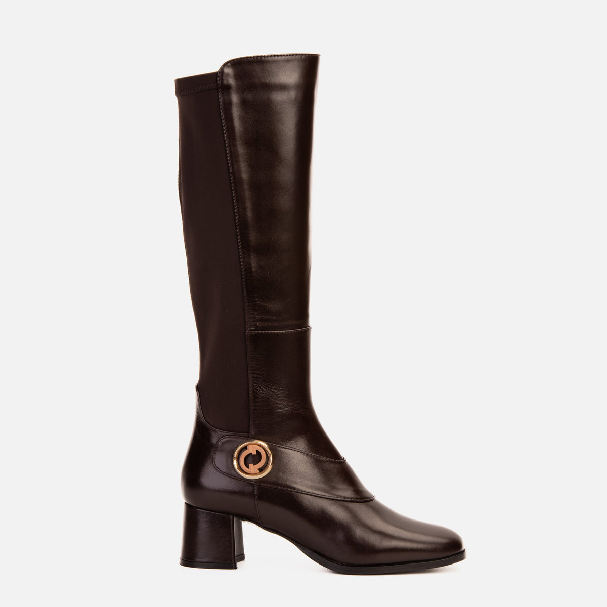 Vinci Leather The Windsor Brown Leather Knee High Boot – product view 1