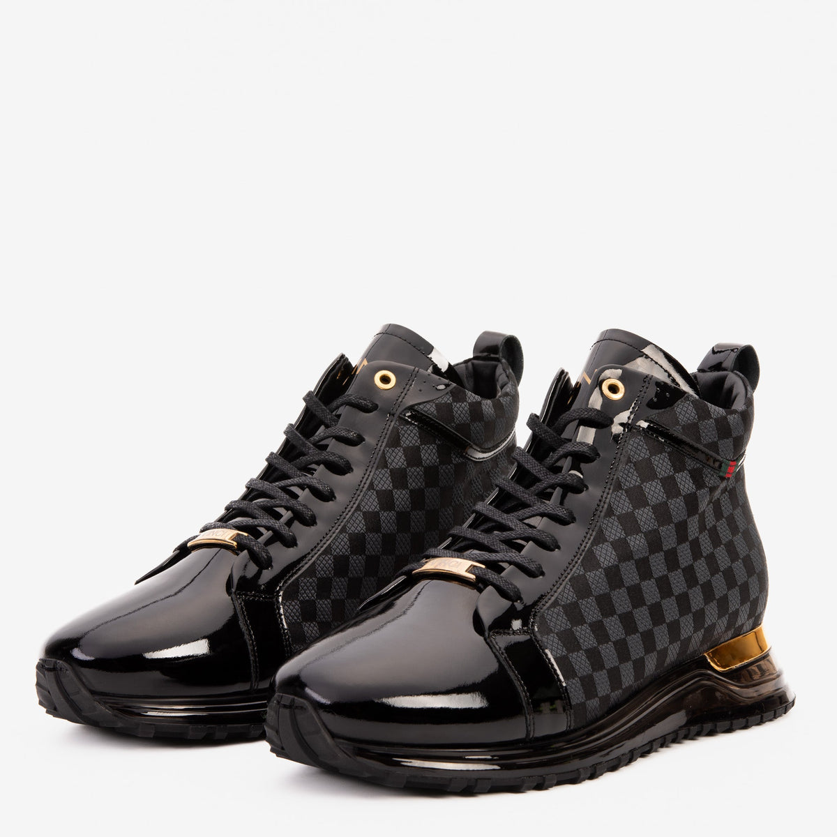Vinci Leather The Monte Carlo Black High-Top Men Sneaker Limited Edition – top view