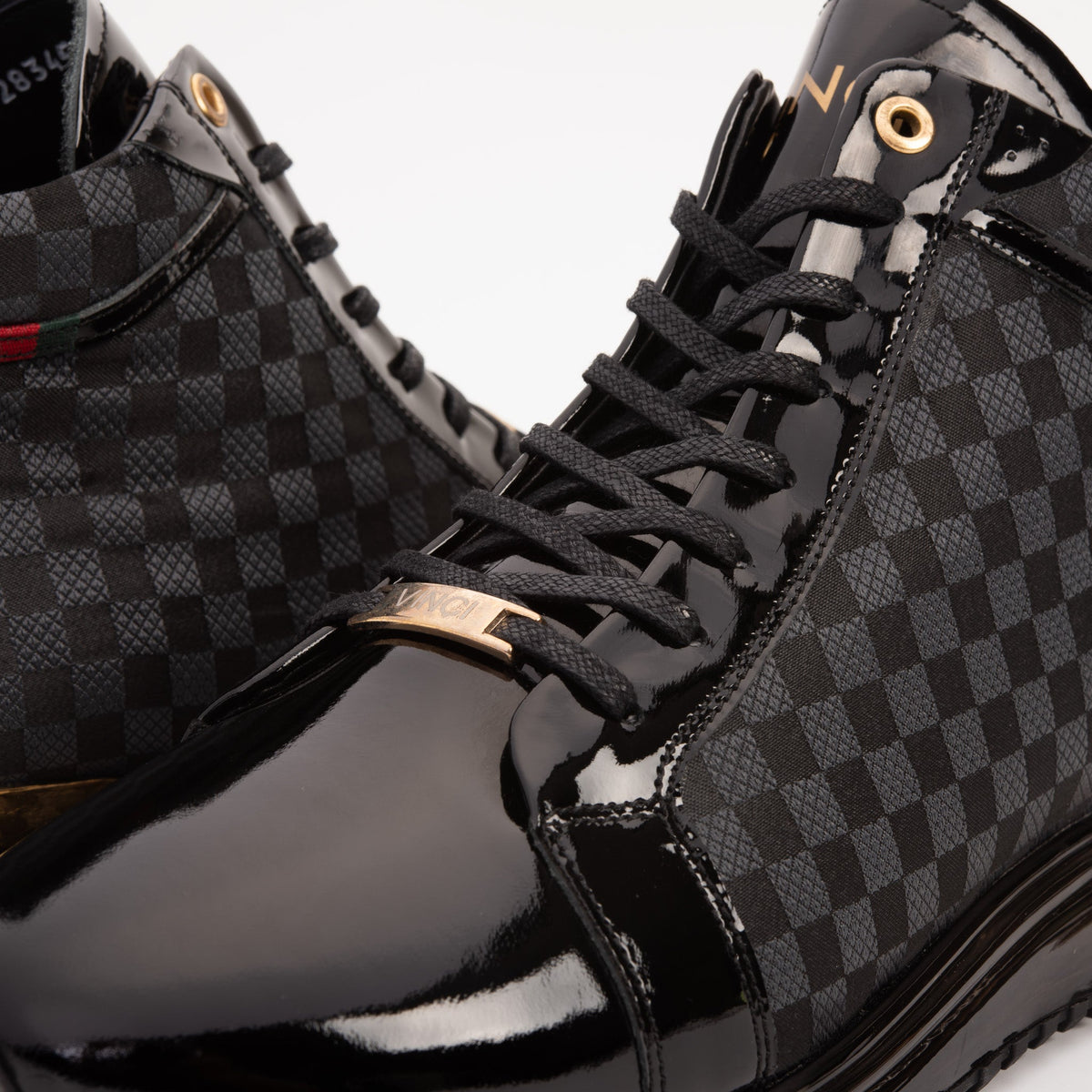 Vinci Leather The Monte Carlo Black High-Top Men Sneaker Limited Edition – top view