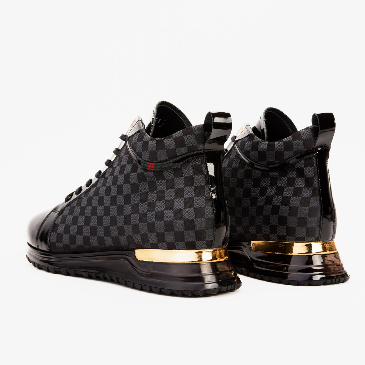 Vinci Leather The Monte Carlo Black High-Top Men Sneaker Limited Edition – top view