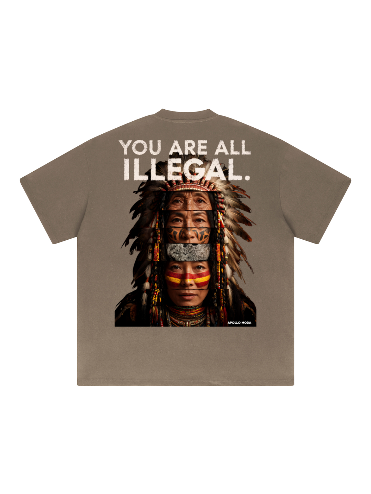 Apollo Moda 'You Are All Illegal' Oversized Heavyweight Graphic Tee – product view 2
