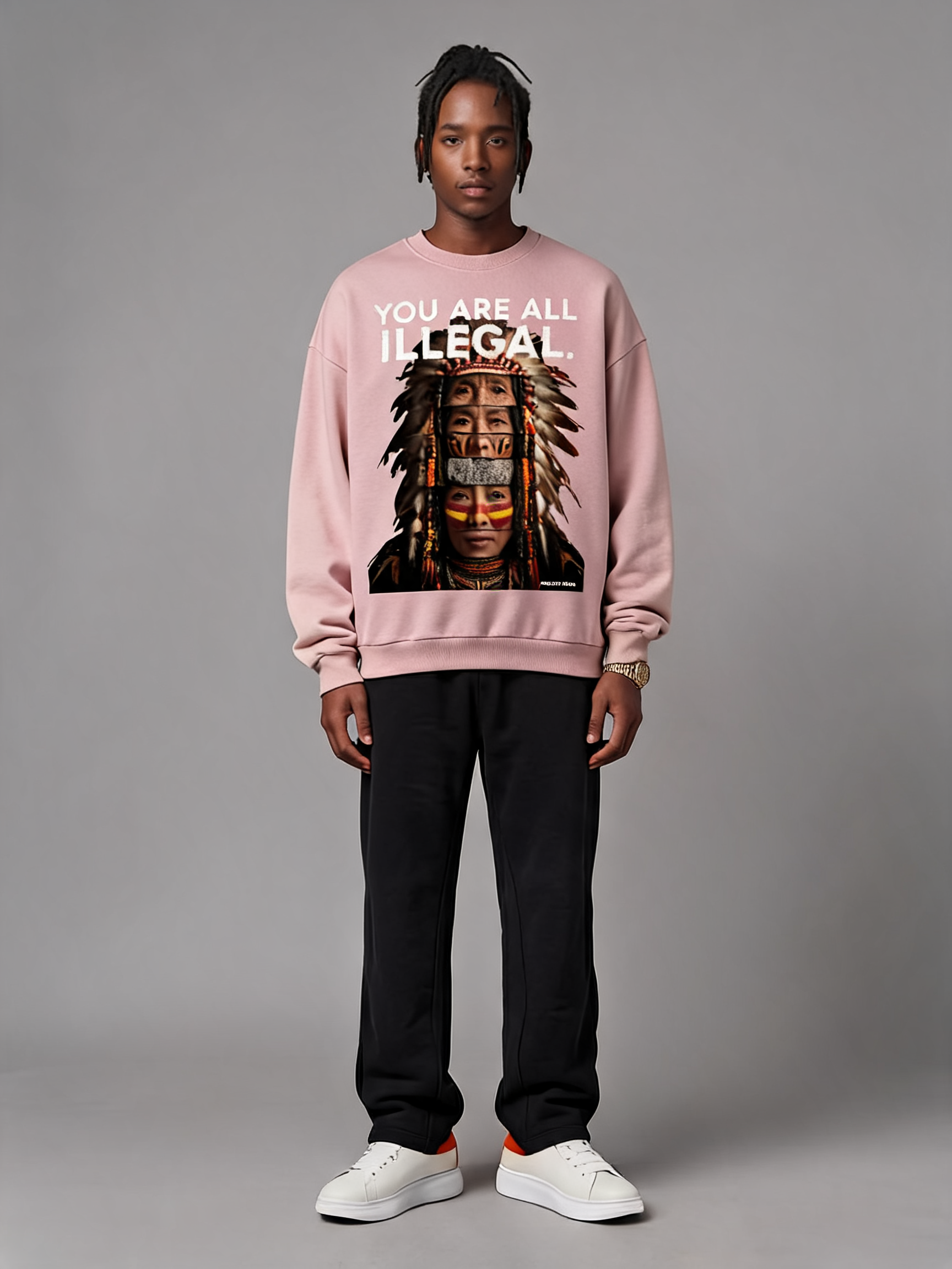 'You Are All Illegal' Oversized Sweatshirt