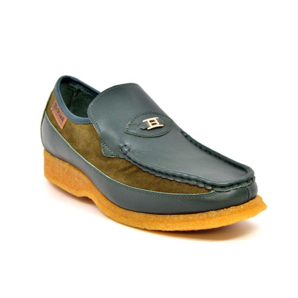 British Walkers Power Men's Leather Slip On Crepe Sole Shoes